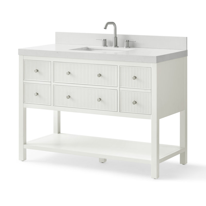  Rollins Bathroom Vanity, Blanc classique, 48"