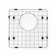 Houzer 629804 Stainless Steel  Bottom Grid for Granite Sink Model E-100