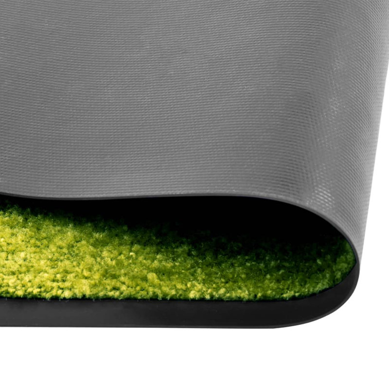 Deirore Non-Slip Indoor / Outdoor Doormat, Green, 0.9cm H x 60cm W x 40cm L