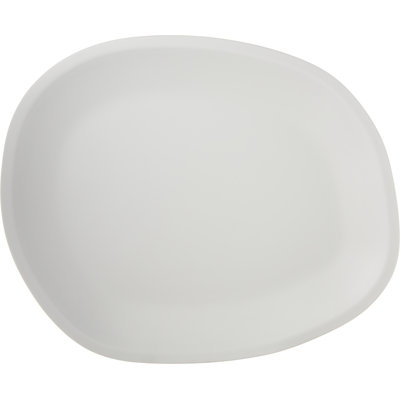 Melamine Oblong Platter 18", Stone, 6 Pack
