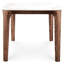 Table de salle à manger rectangulaire moderne de 5,9 pi avec plateau en céramique et structure en bois de frêne massif teint noyer, givré, hygiénique, imperméable, léger et résistant à la chaleur