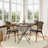 Chiles All-Weather Commercial Paris Chairs with Bamboo Print Metal Frames-1790535366