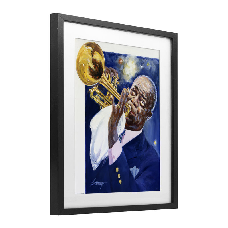 Louis Louis Portrait, reproduction encadrée sous verre, conception par Wind River Studios, H 16 po x l 13 po
