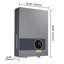 Chauffe-eau électrique sans réservoir, chauffe-eau instantané 36 kW sous l'évier, sur demande pour la salle de bain, la cuisine, le bureau avec écran tactile ACL, verrou de sécurité pour enfant, peu encombrant, 240 V