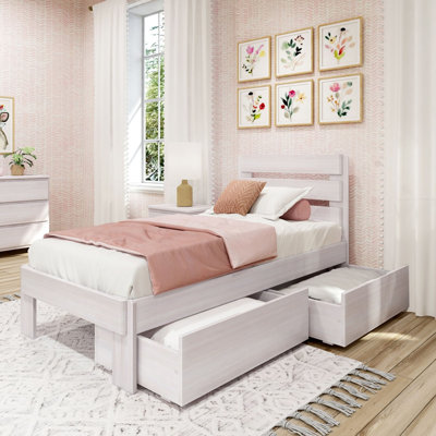  Decimus Solid Wood Platform Bed with Underbed Storage Drawers