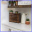 WiFi Router Storage Cabinet Dark Oak Pine Wood, Wall Mount Desktop Router Cover Shelf for Up To 11 Inch Routers