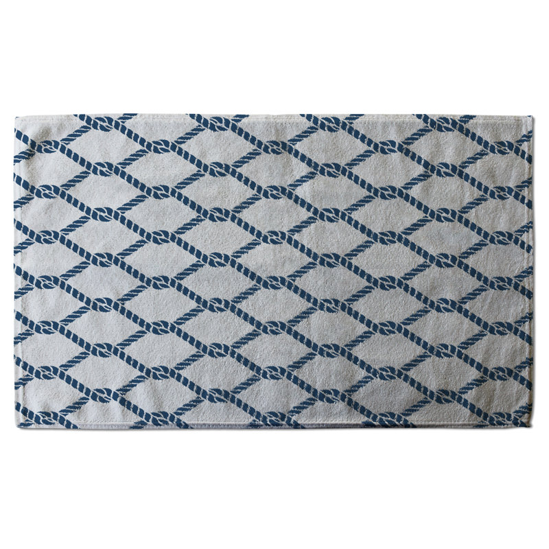 Cotton Waffle Tea Towel Kitchen Towel, Navy