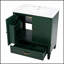 Meuble-lavabo de 30 po avec lavabo, style rétro, rangement multifonctionnel, porte à fermeture en douceur, finition vert foncé-1143629538