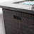 30" Propane Gas Fire Pit Table, 50000 BTU Square Fire Pit, Tile Tabletop with Beautiful Wicker Base for Outside Patio Deck Garden Courtyard-Brown
