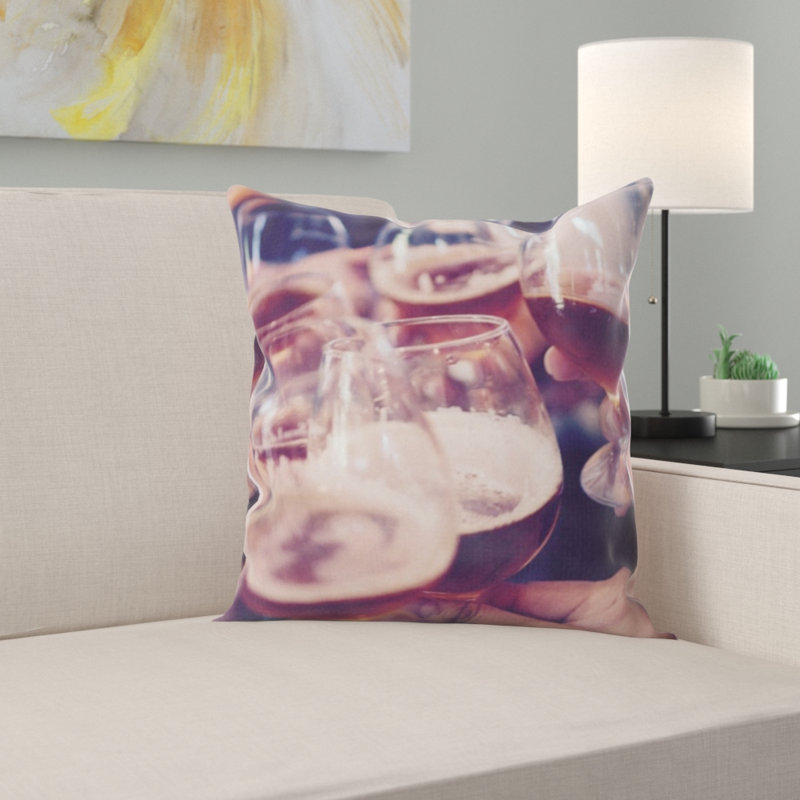 Coussin décoratif à verres
