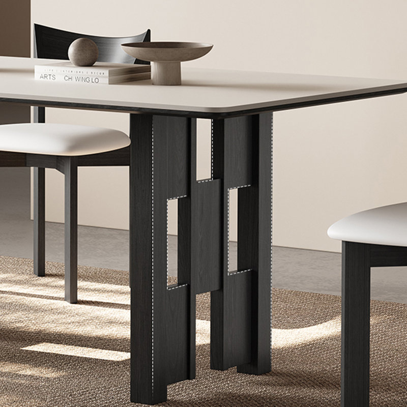 Ensemble de tables de roches noires mates, H 29,52 po x L 62,99 po x l 31,49 po, 5