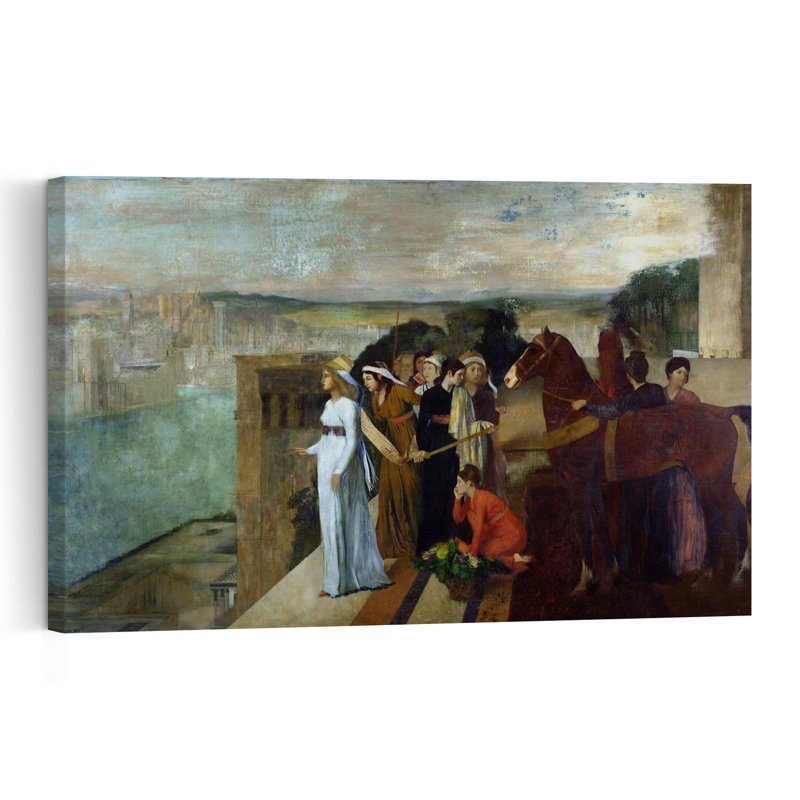 Édifice de Semiramis Babylone, 1861 - Affiche murale abstraite contemporaine représentant un paysage équestre