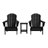 Laguna Foldable Outdoor Adirondack Chair With Table-293029814
