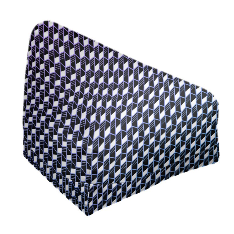 Petite chaise à sacs à billes & Leffel, H 120 po x l 31 po x P 60 po, Mauve / Bleu, Rembourrage poly