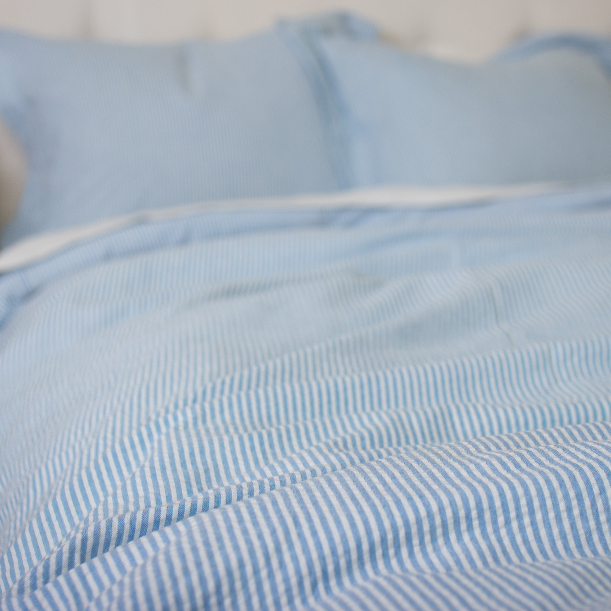 Oakden Percale Duvet Cover, Blue, King Duvet Cover