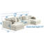 Ritzy 4-piece Modular Double Chaise Sectional