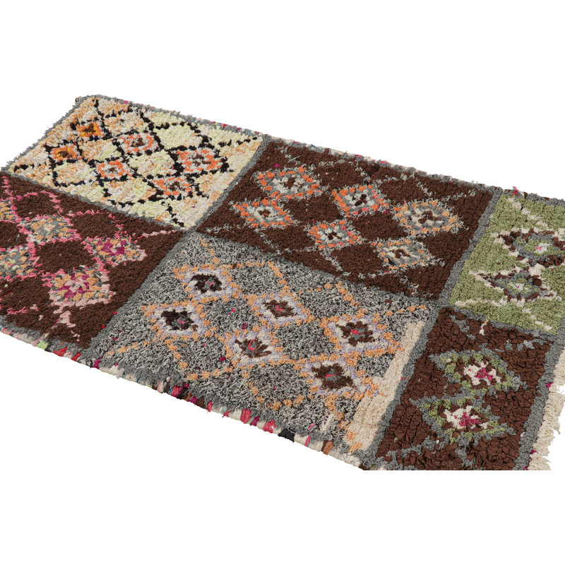 Hand Knotted Wool Geometric Area Rug