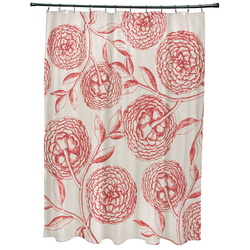 Rideau de douche simple Slezak, Corail