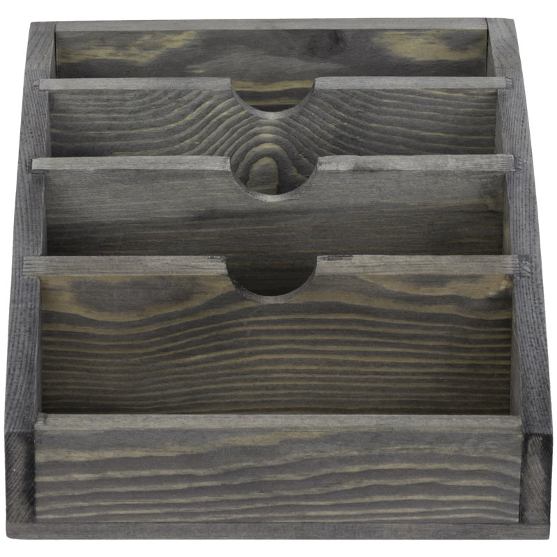 Sederi Solid Wood Office Mail Desk Organiser, Ash Grey