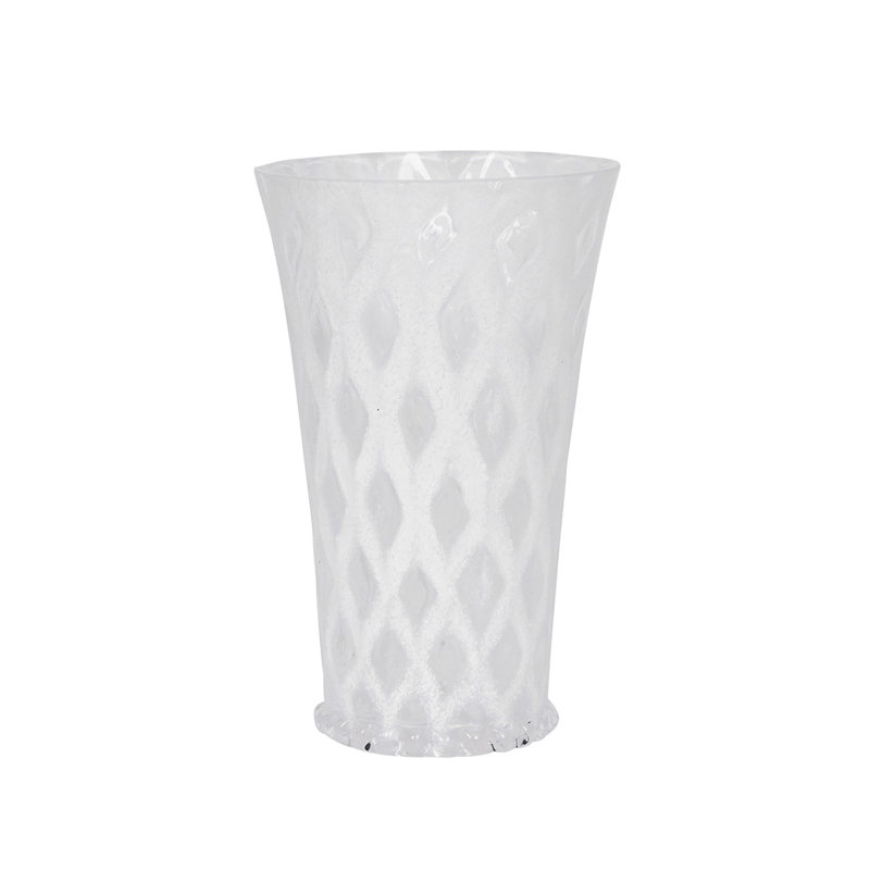 Trellis Tumbler, 14 Oz., White