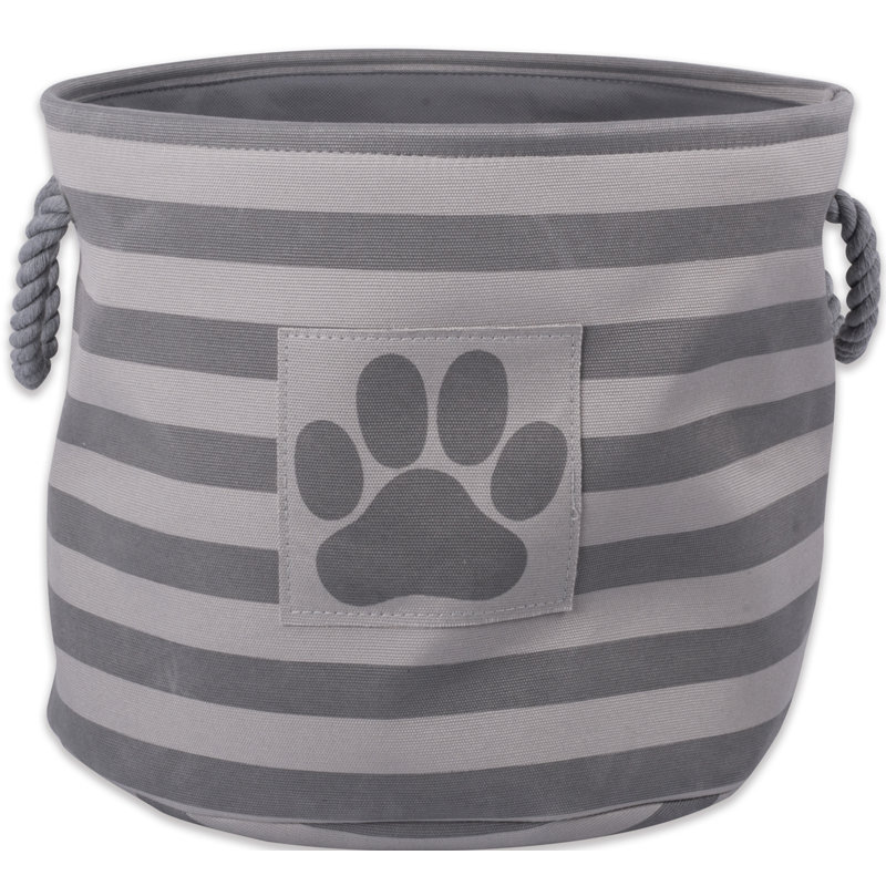 Tucker Murphy Pet™ Cambridgeshire Fabric Decorative Bin, Grey, 15" H x 18" W x 18" D