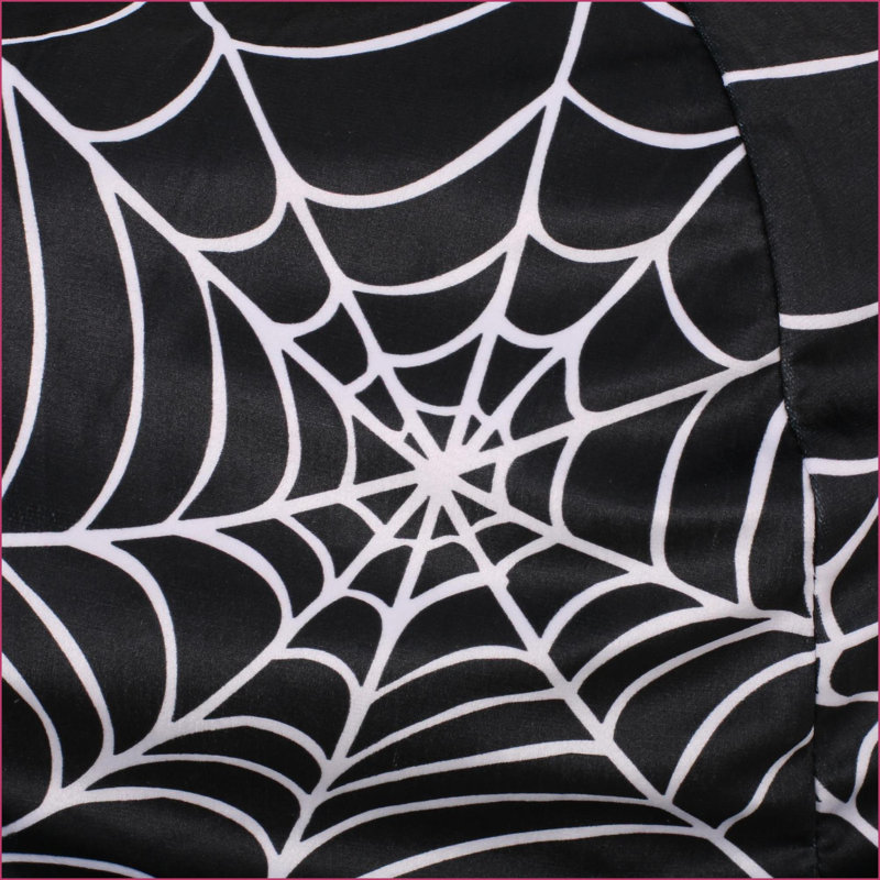 3 Foot Halloween Spiderweb Bean Bag Chair for Adults | Black White | Round, 25" H x 34" W x 34" D, Black Geometric Fabric