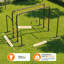 Barres de singe robustes pour enfants dans le jardin, avec double barre de gymnastique et anneaux de trapèze, cadre en acier de 48 mm, supporte jusqu'à 200 kg