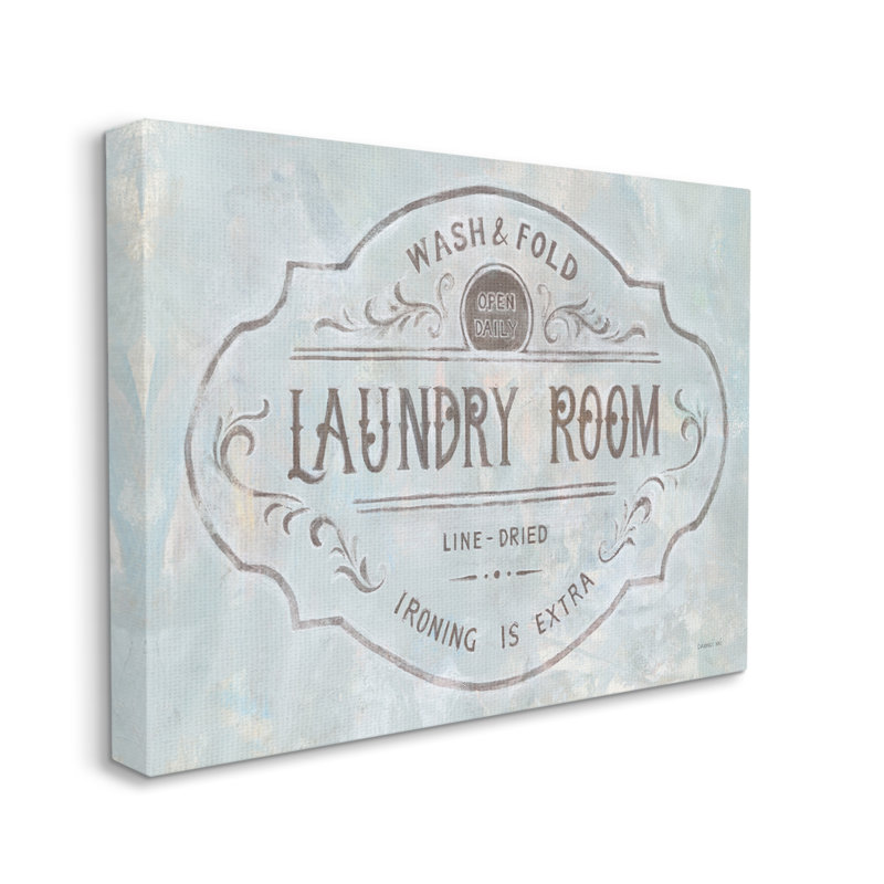 «Wash and Fold Laundry Room», art mural sur bois par Danhui Nai, H 24 po x l 30 po, Toile tendue