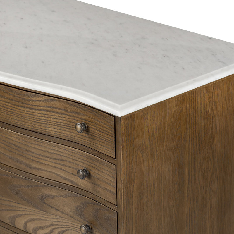 Lena 5 - Drawer Solid Wood Dresser