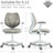 Computer Chairs with Armrest and Footrest Mesh Ergonomic with Adjustable Height Swivel Safe Sit-Locking Casters, Gray-127123287