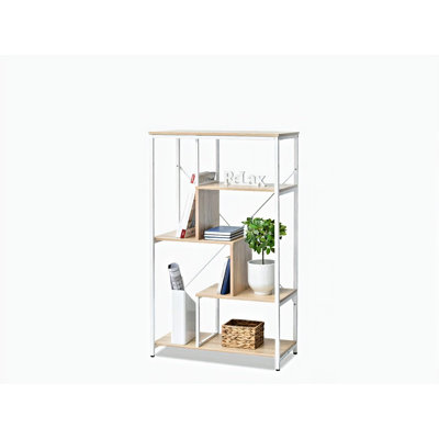 Faithful 132cm H x 74cm W Steel Etagere Bookcase