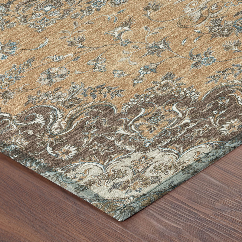 Machine Washable Indoor/Outdoor Chantille ACN2495 Global Rug, 9' x 12', Copper