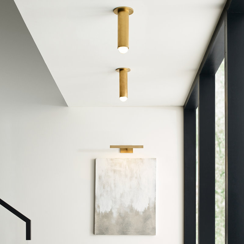 Ebell 1 - Light LED Flush Mount, Dark Bronze