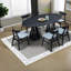 Ensemble de table de salle à manger moderne 7 pièces avec 1 table et 6 chaises, idéal pour les réunions de famille et les invités