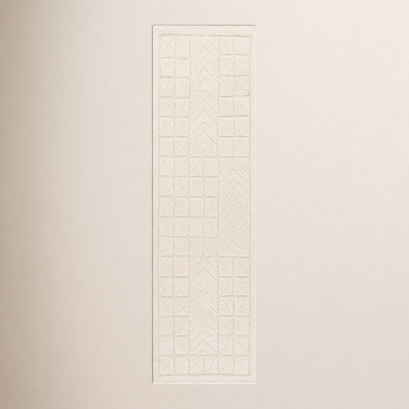 Noni Hand Tufted Wool & Cotton Geometric Rug, Runner 2'3" x 8'