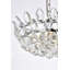 Luminaire suspendu bol unique à 3 lumières avec accents de cristal Abel-491017440-491017441