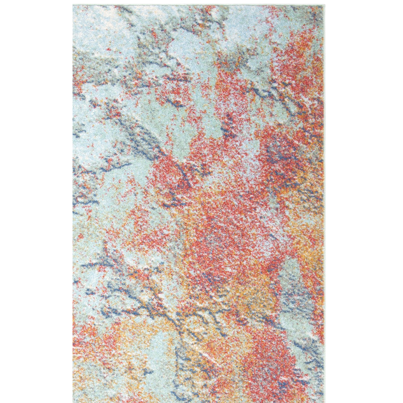 Kenia Performance Abstract Rug, Rectangle 4' x 6'