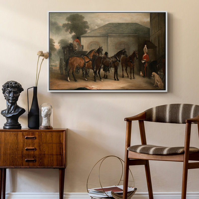«Vintage Botanical - Cxxv» sur toile, Toile encadrée flottée blanche, H 27 po x l 41 po x P 2 po