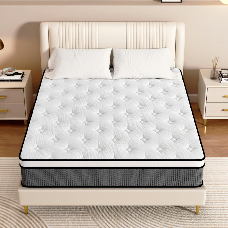 Matelas hybride moyen de 12 po dans une boîte à plateau-coussin, Très grand lit, 12"