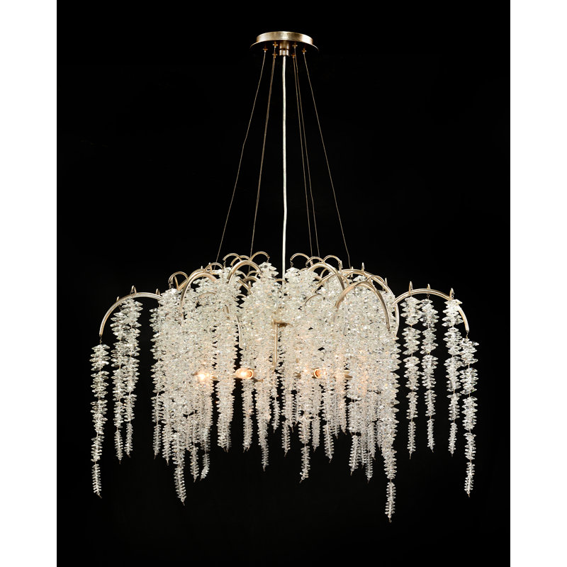 Lustre spectaculaire à 6 lumières avec accents de cristal