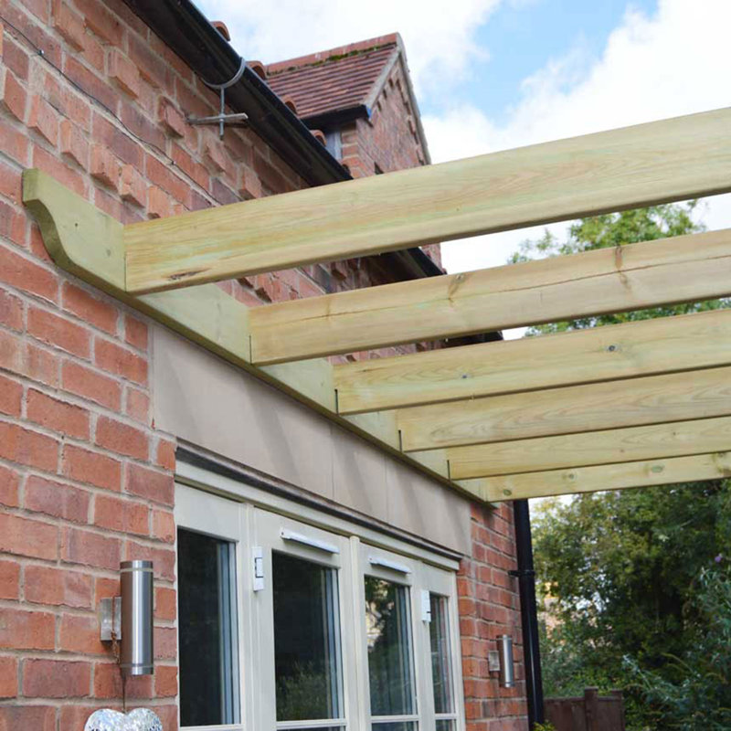 Bavani Solid Wood Pergola, 270cm H  x 480cm W  x 420cm D, Light Green