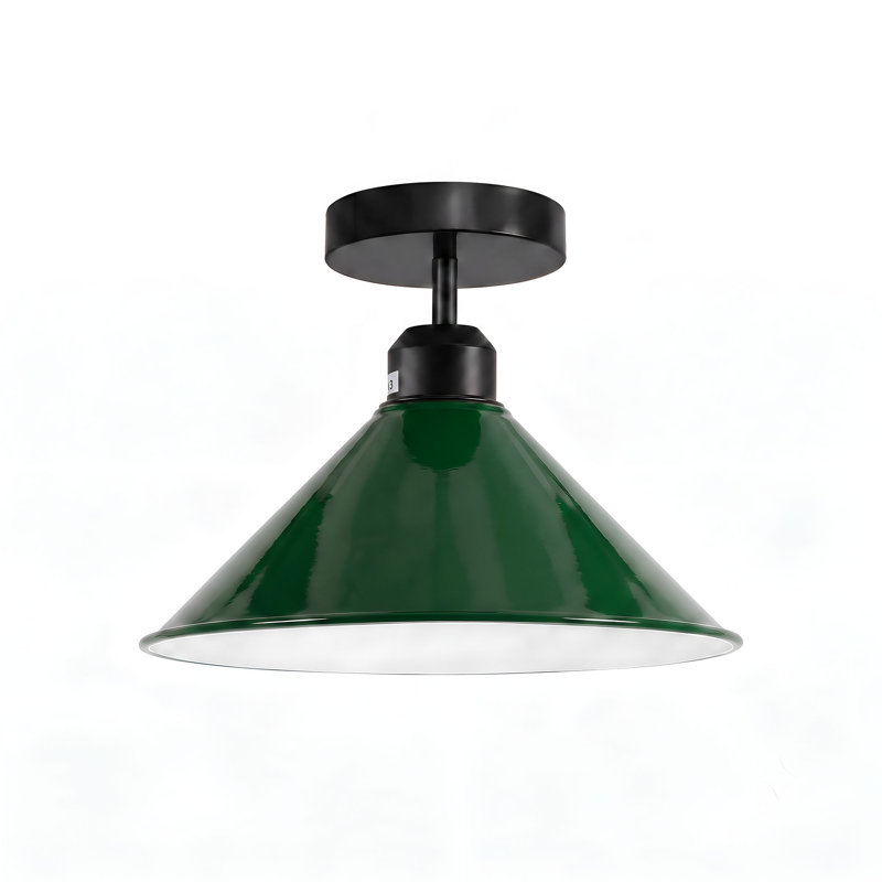 Bustos Semi Flush Mount, Green