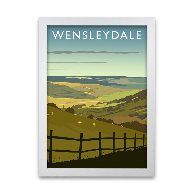 Wensleydale North Yorkshire 1 Piece Single Picture Frame Wall Art, 594 cm H x 42 cm W, White