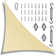 Amgo Customize Triangle Shade Sail - 200 GSM, 95% UV Blockage with Hardware Kit