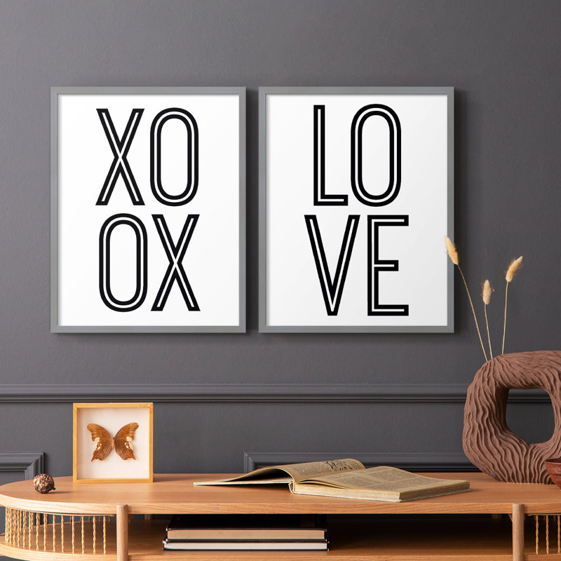 «Bold Love I», reproduction encadrée de qualité supérieure - prête à être accrochée - aucun clou requis - aucun clou requis