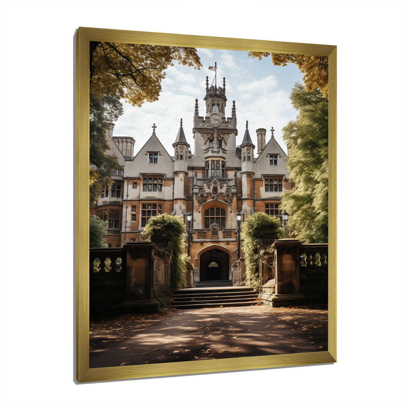 Université d'Oxford, impression sur toile, H 32 po x l 24 po x P 1 po, Cadre doré à une seule photo