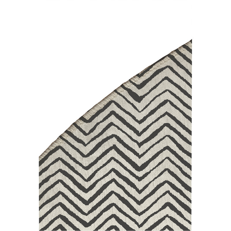 Tapis de jeu Chevron, Ivoire/gris anthracite