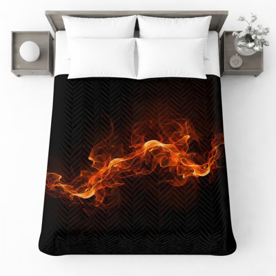 Couvre-lit matelassé Fiery Flames toutes tailles