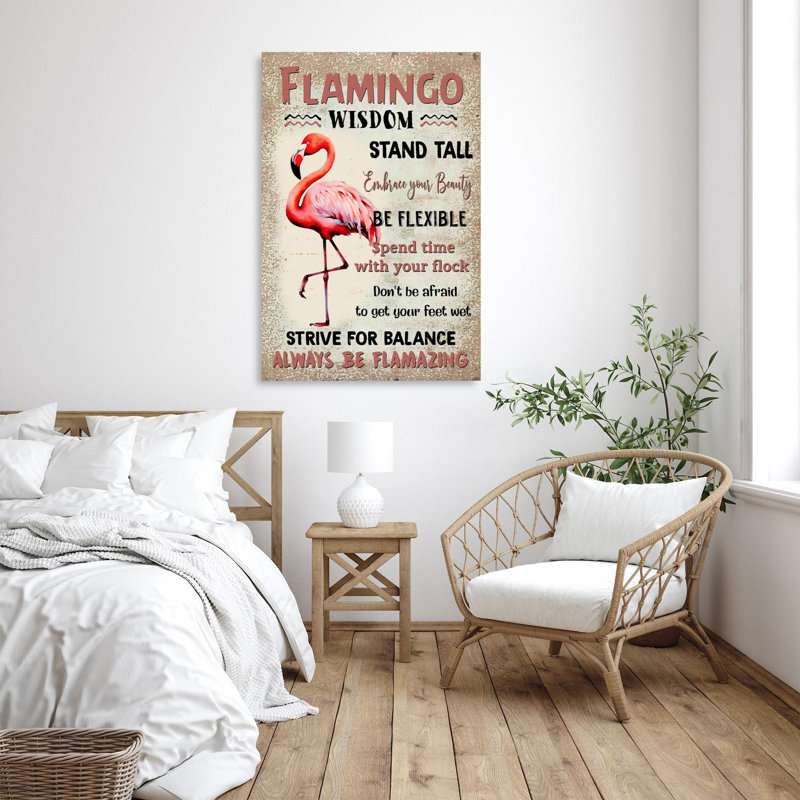 Sagesse Atreya Flamingo, H 20 po x l 16 po x P 1,25 po