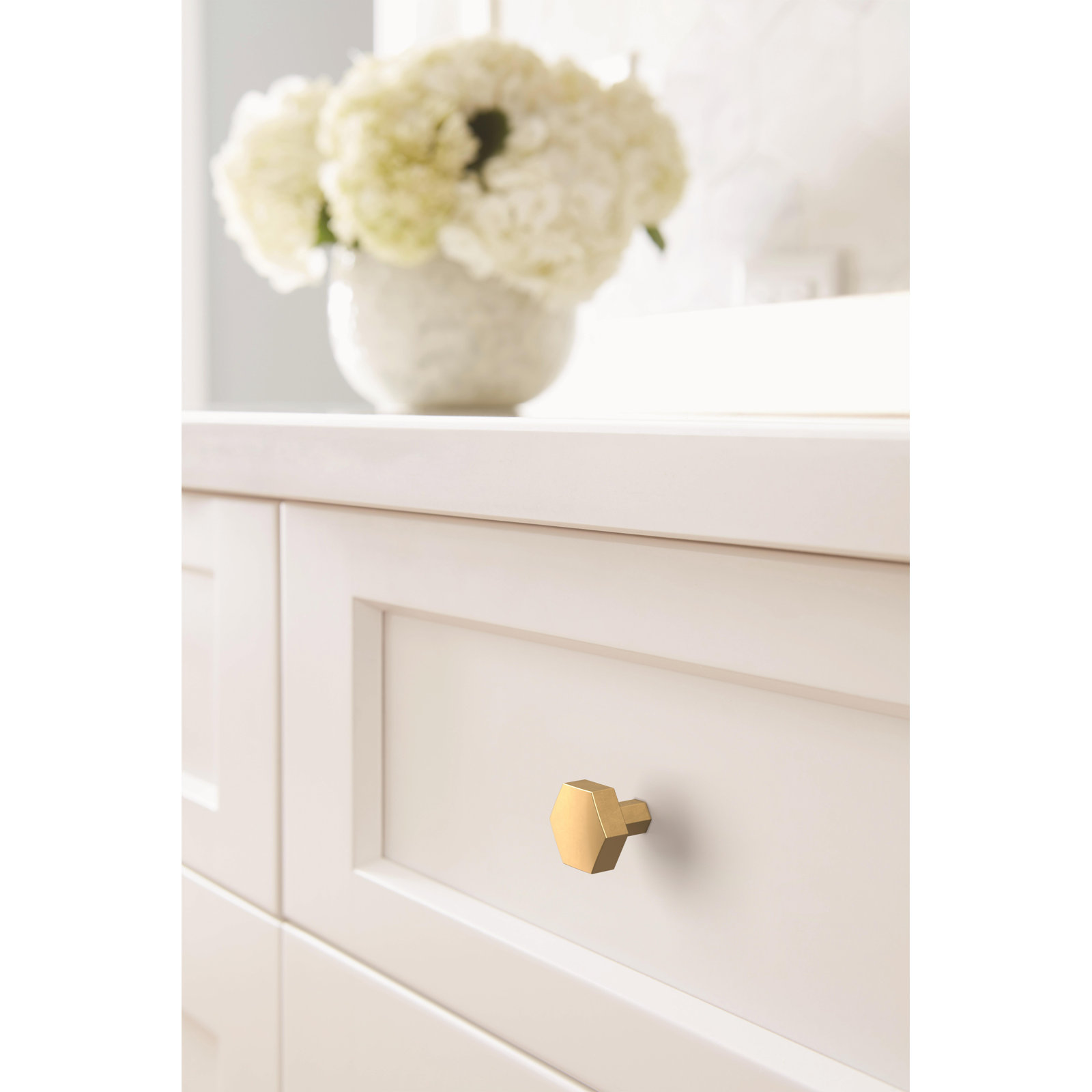 Caliber Geometric Cabinet Knob, Champagne Bronze